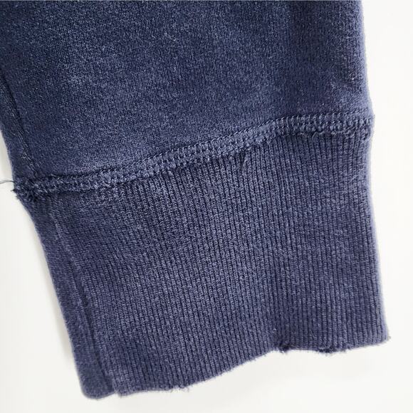 Hollister Long Boards Calif Blue Tan Script Distressed Zip Up Hoodie Men's XL - Picture 6 of 12